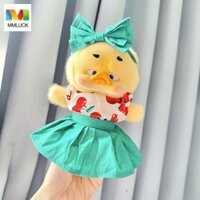 Mmluck Annoying Duck Doll Dress, Kẻ Sọc Chấm Bi 15cm Quần Áo Búp Bê Sang Trọng, Phụ Kiện Đồ Chơi Nơ Người Giúp Việc Trang Phục Vịt Buồn 15cm Bộ Váy Vịt Vàng Trẻ Em