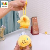Mmluck Bee Series Mặt Dây Sang Trọng, PP Cotton Fluffy Duck Bee Đồ Chơi Sang Trọng, Móc Khóa Mềm Mại Cô Gái Trái Tim Nhăn Nhồi Bông Ong Sang Trọng Móc Khóa Cặp Đôi Cô Gái Quà Tặng Trẻ Em