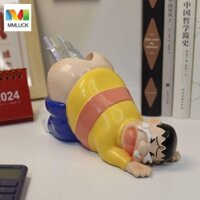 Mmluck Để Bàn Bút, Fat Tiger Mông Đồ Trang Trí Hộp Đựng Bút Chì, Hình Búp Bê Doremon Sáng Tạo Bút Đứng Văn Phòng Phẩm Tổ Chức Máy Tính Để Bàn