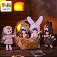 Mmluck Ob11 Bjd Doll, 13 khớp nối đầy màu sắc Búp bê có thể tháo rời, Nhà chơi 13cm Trang phục với quần áo Búp bê công chúa giả Quà tặng sinh nhật