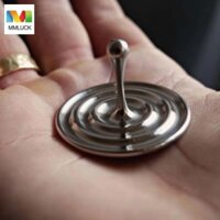 Mmluck Spinning Top, Đế quay bằng thép không gỉ Con quay tay thả nước, Bàn Fidget Đầu ngón tay Con quay hồi chuyển Kim loại Phim Totem Spiner Đồ chơi Đồ chơi trẻ em