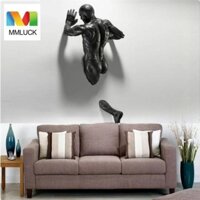 Mmluck Tranh Trừu Tượng Nghệ Thuật Trừu Tượng Nhựa resin Treo Tường Xuyên Tường Hình Tượng Người Leo Núi retro 3d Thủ Công Phòng Khách