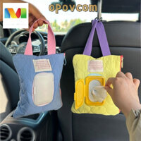 Mmluck Túi Lau Ướt Cho Bé, Hộp Đựng Khăn Giấy Ô Tô Chăn Có Thể Đổ Lại, Hộp Khăn Giấy Di Động Màu Macaron Cotton Lật Hộp Đựng Khăn Giấy Giỏ Chứa Đồ