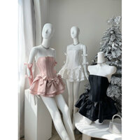 [MMUSE STORE] VIDEO - Đầm cúp xoè công chúa phối nơ trending - tặng kèm bao tay