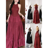 [MMUSE STORE] VIDEO - Đầm maxi đi biển cổ yếm ren phối tùng xoè xẻ tà siêu xinh