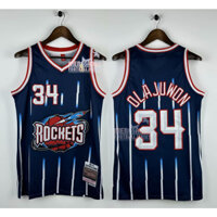 Mn Basketball Retro Jersey Rockets Mùa 96 / 97 [Thêu] Số. 34 Olajuwon