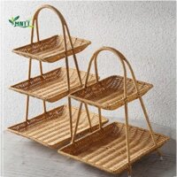 Mntt Snack Rack Mây Giả Trái Cây Retro