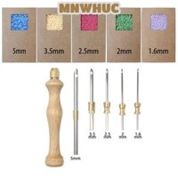 Mnwhuc Đan Thêu Bút, Poking Cross Stitch Dụng Cụ Tay Cầm Bằng Gỗ Thêu Bút, DIY Thủ Công Khâu Đính Kim Poke Có Thể Điều Chỉnh