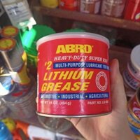 Mỡ bò bôi trơn Abro Super Red Lithium Grease 454g của Mỹ USA
