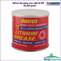 MỠ BÒ BÔI TRƠN CHỊU NHIỆT ĐA DỤNG #2 ABRO HEAVY-DUTY SUPER RED (Màu đỏ, mã LG-920, 454G