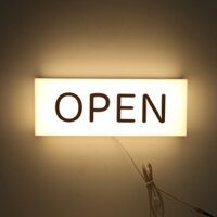 Mở Cửa Hàng Dạ Quang Ký Kinh Doanh LED Ánh Sáng Trắng Ấm Acrylic Hộp Đèn Cửa Biển Báo, Thích Hợp Cho Quán Cà Phê Cửa Hàng Quần Áo Cửa Hàng Bán Lẻ Cửa Hàng Cắt Tóc Nhà Hàng