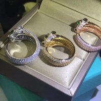 Mở Đầu Da Báo Nhẫn Cặp Đôi Mạ Vàng Thời Trang Độc Đáo Ánh Sáng Sang Trọng Thiết Kế Niche Cảm Giác