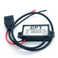 Mô-đun chuyển đổi TMOY DC-DC Bộ chuyển đổi nguồn đầu ra USB 12V sang 5V 3A 15W Tcvn