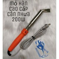 Mỏ hàn cán nhựa 200w đầu cong bằng đồng mạ kẽm