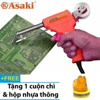 Mỏ hàn điện tử dạng súng, tự động đẩy thiếc Asaki AK-9095 60W - Nóng nhanh, mối hàn đẹp - Tặng thiếc & nhựa thông