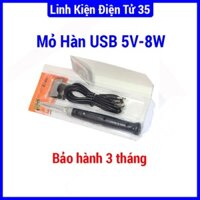 Mỏ hàn mini USB 5V-8W (tặng 01 thiếc Sunchi + 01 hộp nhựa thông) chất lượng tốt, bảo hành trong 3 tháng