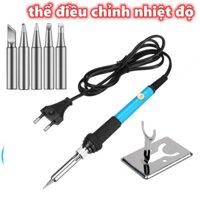 mỏ hàn thiếc chỉnh nhiệt tặng kèm 5 mũi hàn loại tốt