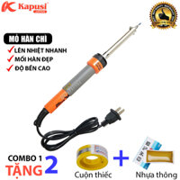 Mỏ hàn thiếc mỏ hàn chì điện tử 80W Kapusi JAPAN lên nhiệt nhanh mối hàn đẹp độ bền cao - Combo cuộn thiếc nhựa thông mỏ hàn nhiệt mỏ hàn thiếc 80w mỏ hàn cầm tay mỏ hàn que mỏ hàn cao cấp mỏ hàn Kapusi