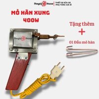 Mỏ hàn xung 400W - 100% dây đồng - Mỏ hàn chì hàn thiếc xịn công suất lớn chuyên hàn cọc bình than đề + Tặng ngay 1 đầu mỏ hàn thiếc thay thế | Thế Giới Thợ Xe