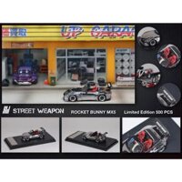 MÔ HÌNH 1:64 STREET WEAPON - Mazda MX5 Pandem Rocket Bunny Chrome Siver