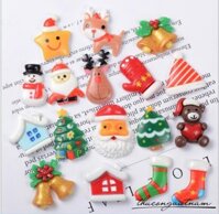 Mô hình 2D đôi vớ giáng sinh sao vàng 1.8x2.3cm
