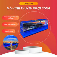 Mô hình 3D trang trí TÀU VƯỢT SÓNG GIÓ bàn làm việc, taplo xe tạo ĐỘNG LỰC