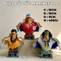 Mô hình bán thân bộ 3 Đô đốc hải quân cao 15CM - Đô đốc Akainu - Aokiji - Borsalino - Marine ford
