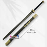 Mô Hình Bằng Gỗ Kiếm Hán ĐỐM VÀNG Như Ý Kiếm COS Đạo Cụ Cổ Kiếm Gỗ Trang Trí Vũ Khí Thủ Công Mỹ Nghệ