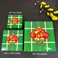 Mô Hình Bánh Chưng Trang Trí Ngày Tết Cổ Truyền -Hộp Giấy Gấp Decor Trang Trí Tết