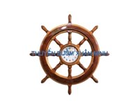Mô Hình Bánh Lái Tàu Gỗ Đồng Hồ Treo Tường | Gỗ Cẩm Lai | Đường Kính 60cm