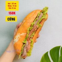 Mô hình bánh mì kẹp thịt , bánh mì pate giả