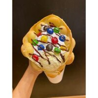 Mô hình bánh trứng hồng kong kèm socola m&n ( 100% Nhựa)- FICLAY