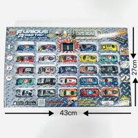 Mô hình bìa cứng Xe đồ chơi trẻ em có nhãn dán đường mô phỏng Bộ quà tặng mô hình xe thể thao