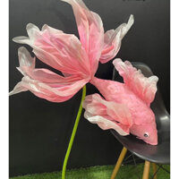 Mô hình Cá Chép Hoá Rồng khổng lồ  60cm trang trí trung thu, decor loại có đèn