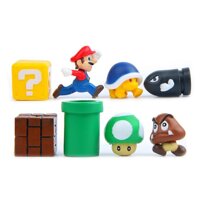 Mô hình các nhân vật Mario Series trang trí tiểu cảnh, terrarium, móc khóa, DIY không có nam châm - Đồng xu