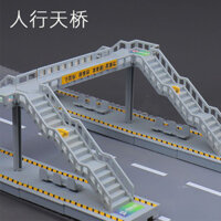Mô hình cầu vượt cho người đi bộ, bến xe, bệ tàu, đồ chơi đường ray, cảnh đường, trang trí, lắp ráp giáo dục cho trẻ em