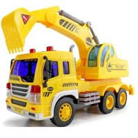 Mô hình cẩu xúc xe đồ chơi trẻ em tỉ lệ 1:16 có âm thanh và đèn bằng nhựa