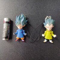Mô hình chính hãng Bandai Dragon Ball super móc khoá Vegeta Goku God Blue
