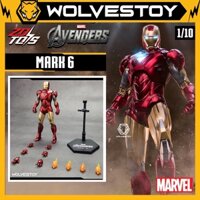 Mô Hình Chính Hãng ZD Toys Marvel Avengers Iron Man Mark 6 (MK6) 1/10 Action Figure