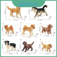 Mô hình chó Mini chất lượng cao thực tế Pvc Husky Golden Retriever Shiba Inu để trang trí nội thất