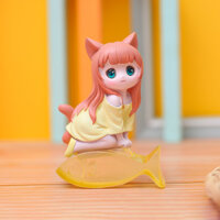 Mô hình Cô Bé Mèo Cosplay Soft Cute Cat BLind Box Hàng chính hãng - cá vàng