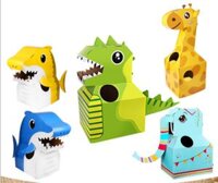 Mô hình Cosplay, Đồ chơi hóa trang bằng Carton hình Khủng Long, Máy Bay, Cá Mập