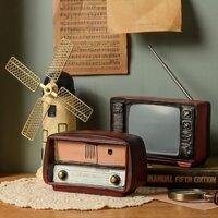 Mô hình đài, Tivi, Đèn dầu, cối xay gió để kệ tủ trang trí phong cách vintage
