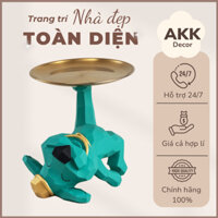 Mô hình decor chú chó thần tài nâng khay - trang trí nhà cửa