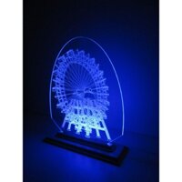 Mô Hình Đèn Led 3D Vòng Quay Bánh Xe