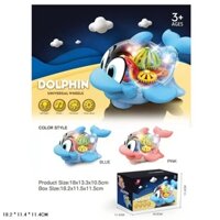 Mô Hình Đồ Chơi Cá Heo Trong Suốt Có Nhạc Và Đèn Vui Nhộn JD133-51A