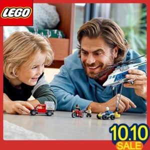 Mô hình đồ chơi lắp ráp Lego City - Trực thăng truy bắt tội phạm 60243 ( 212 Chi tiết )