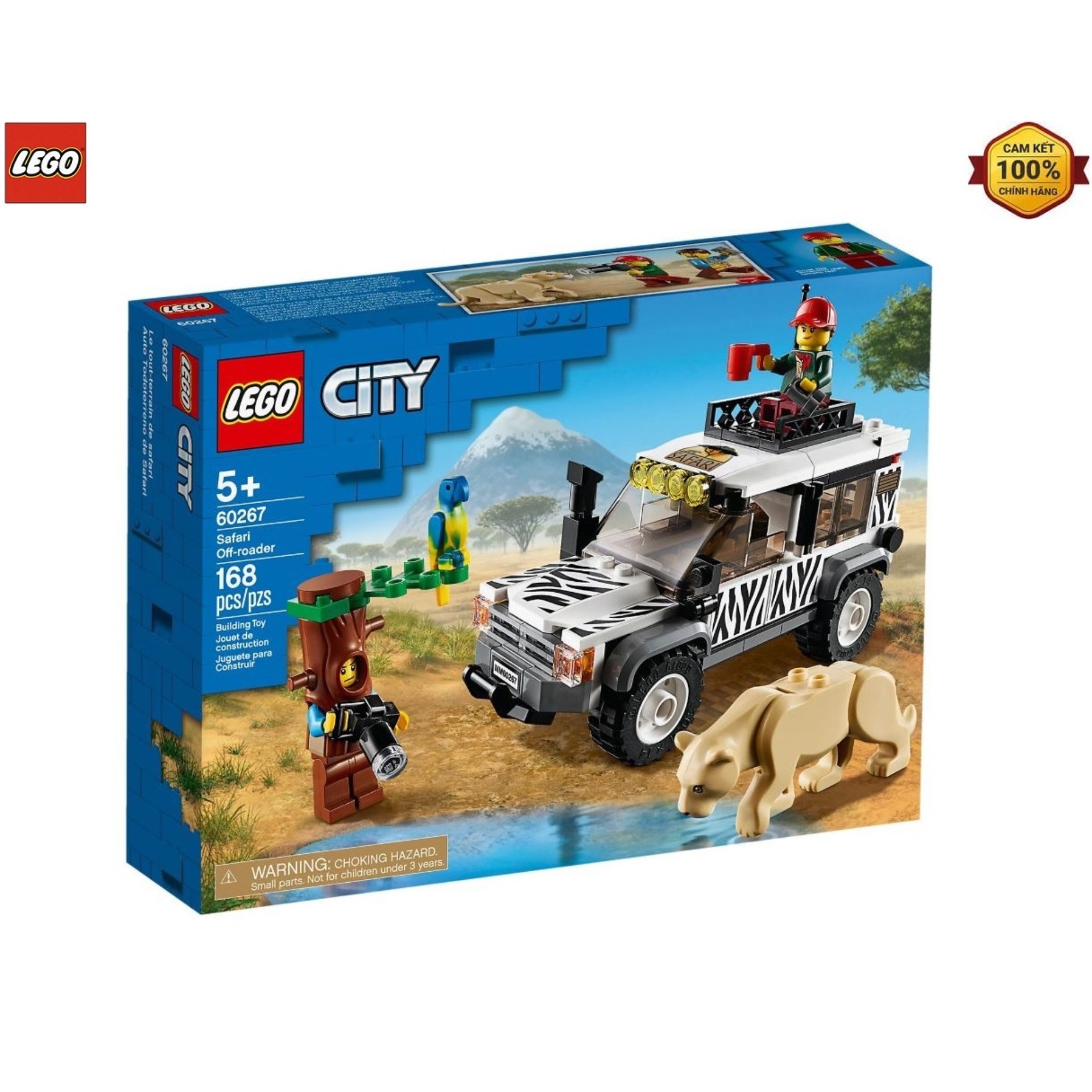 Mô hình đồ chơi lắp ráp Lego City - Xe địa hình Safari 60267 ( 168 Chi tiết )