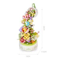 mô hình đồ chơi lego chậu hoa phát nhạc sembo 611050