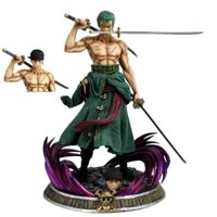 Mô Hình Đồ Chơi - Mô Hình Zoro Cao 36cm + 2 đầu thay thế - OnePiece - Hộp Carton - N4-K14